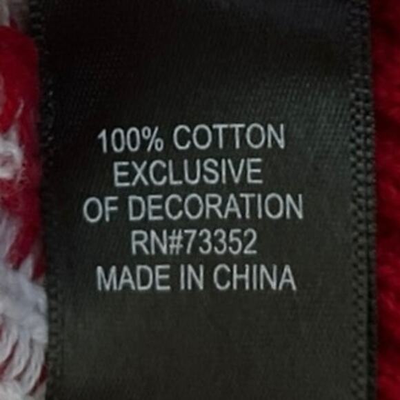 Blizzard Bay Red Fair Isle Llama Crew Neck Pullover Ugly Christmas Sweater Sz M - Picture 4 of 4